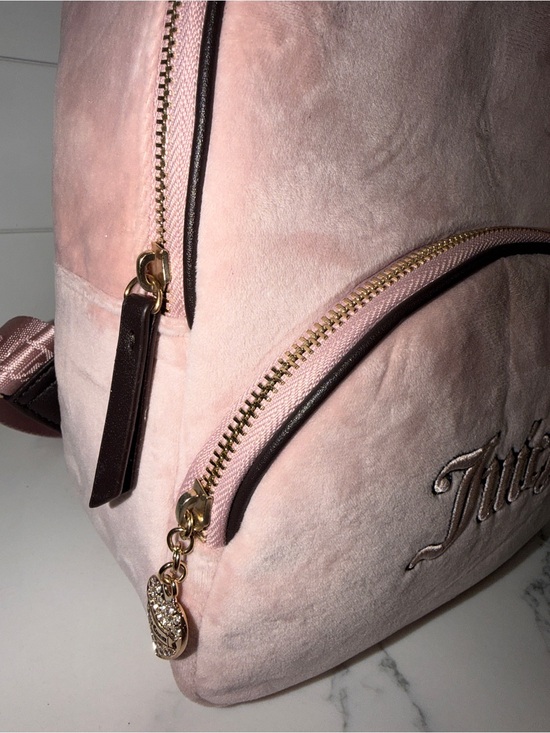 Juicy Couture “Queen of Everything” Pink Velvet Mini Backpack NWT